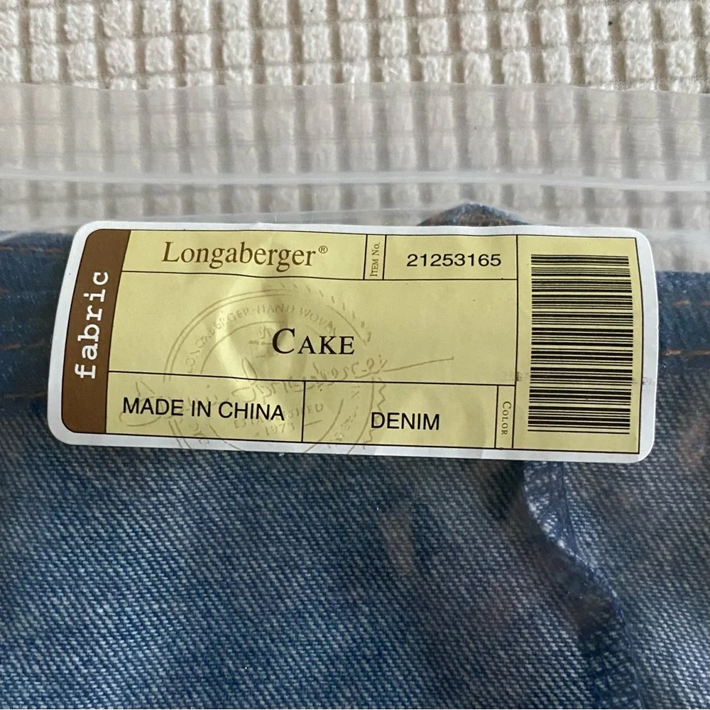 Longaberger New Denim Liner for Cake Basket Blue
